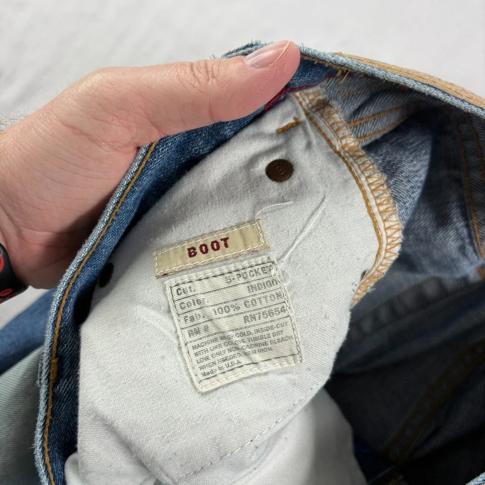 Vintage Abercrombie & Fitch Jeans Mens 36x34 Blue Bootcut Denim Y2K USA Made